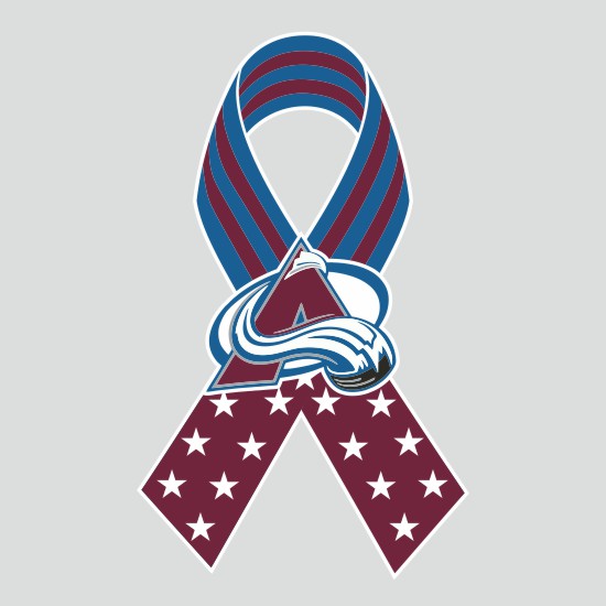 Colorado Avalanche Ribbon American Flag logo iron on paper